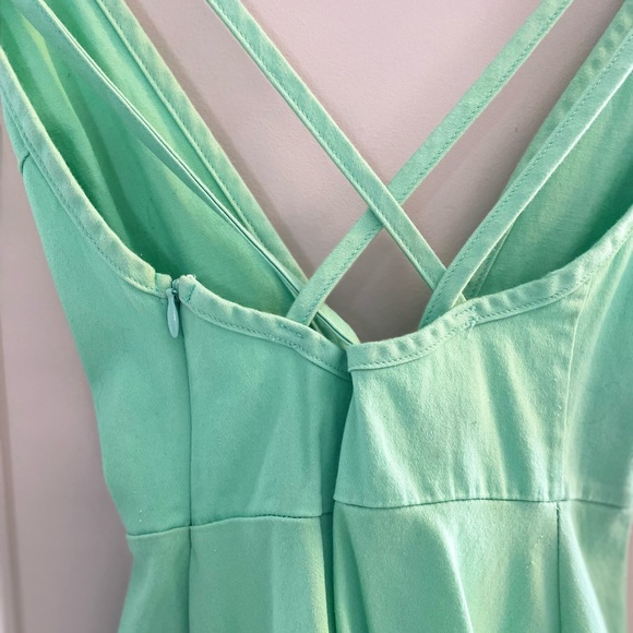 Mint Deep V Dress - Picture 6 of 8